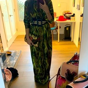 ✨Silk custom made long open back dress✨